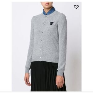 Comme des garcons heart cardigan Grey
